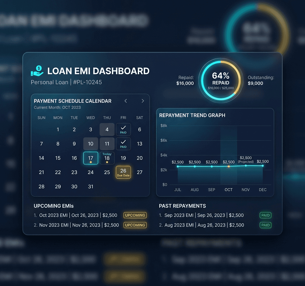 EMI Repayment Tracker Dashboard